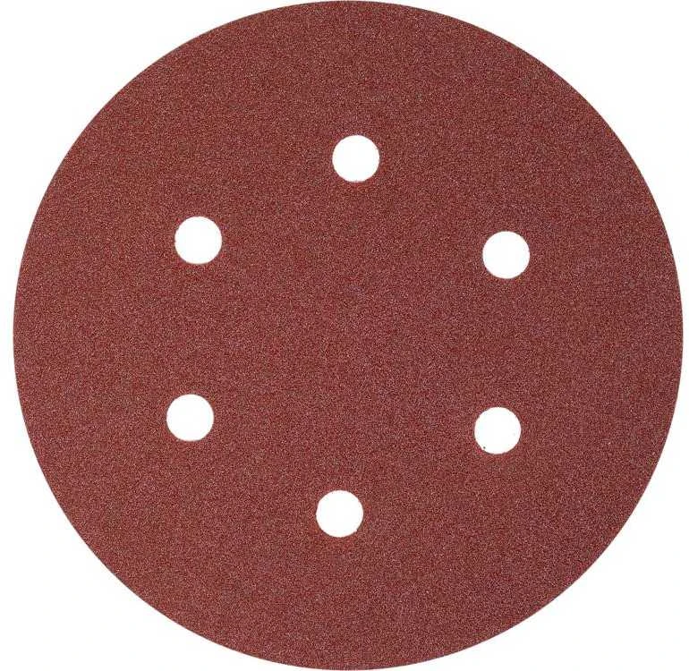 Toya Sa Poland Šlifavimo popierius {velcro) | 6 skylės | 150 mm / P100 | 50 vnt. (YT-834584)