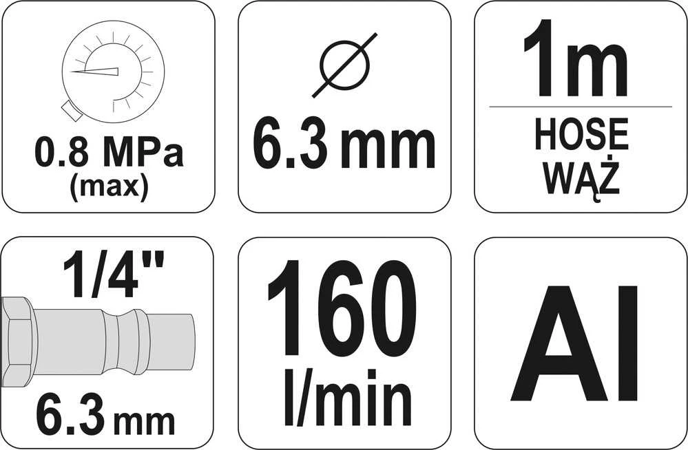 Smėliasrovė Yato YT-2375