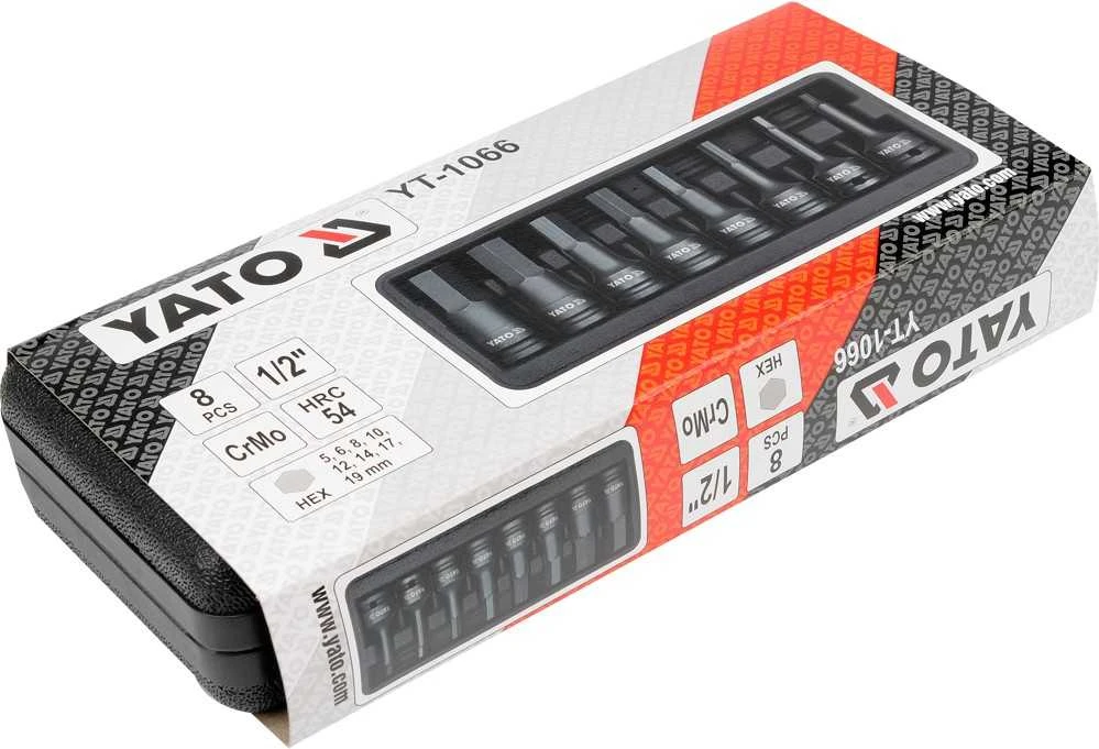 YATO HEX / HEX KEYS POVEIKIO RAKTAI 8 vnt. 1066
