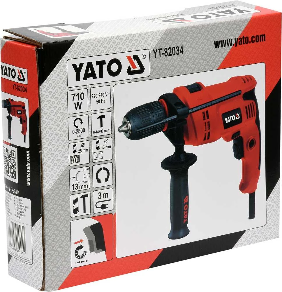 Elektrinis smūginis gręžtuvas Yato YT-82034; 710 W