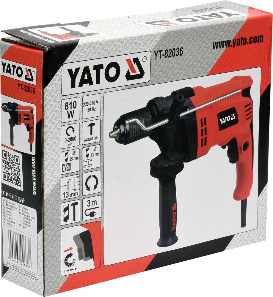 Elektrinis smūginis gręžtuvas Yato YT-82036; 810 W