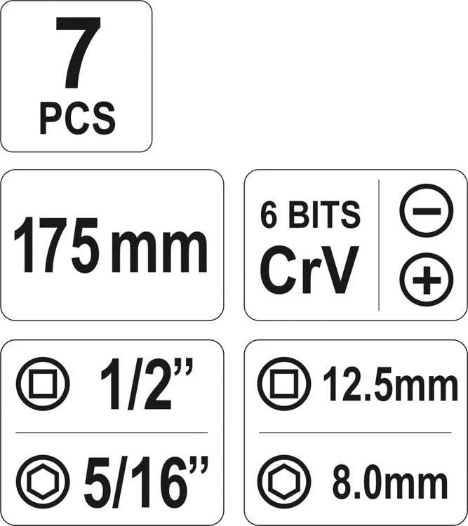 Yato WKRĘTAK UDAROWY + 6 BITÓW
