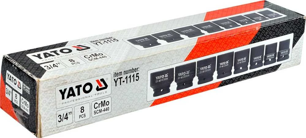 YATO NASADKI UDAROWE 3/4" 8 vnt. 22-41mm 1115