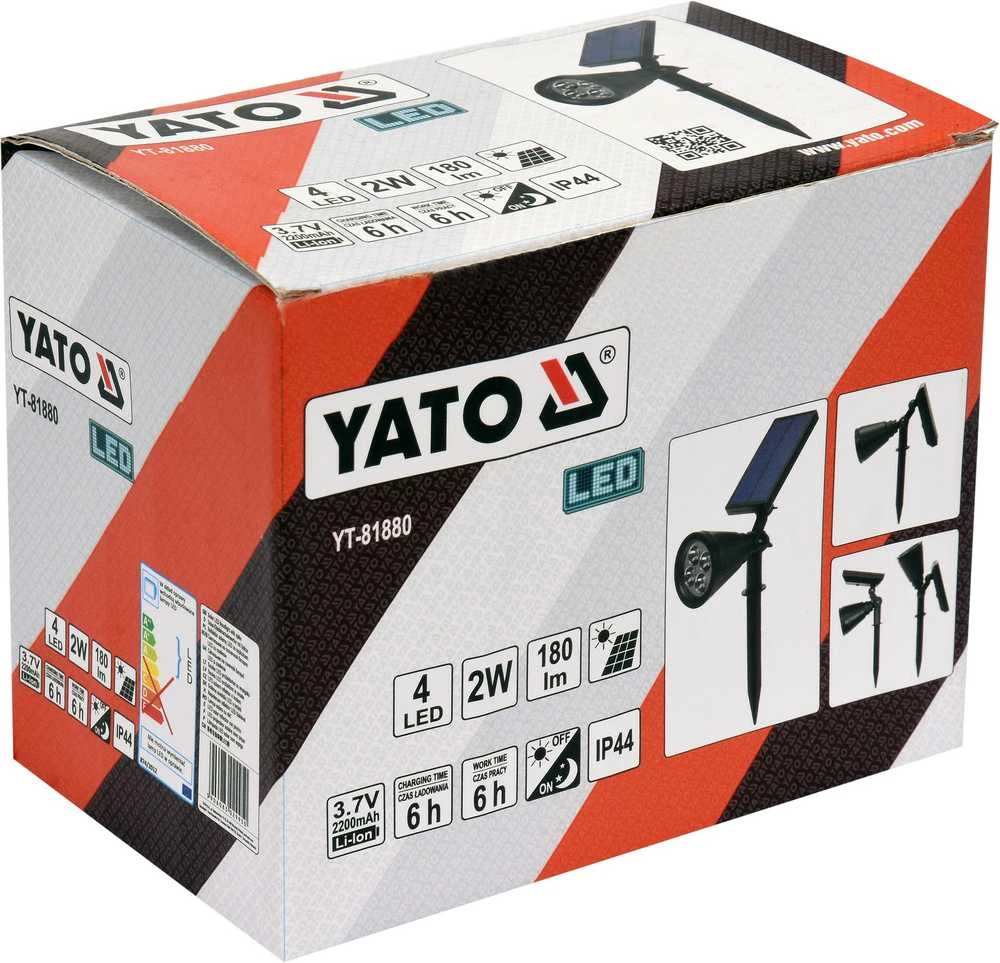 Yato Toya Sa Poland Sodo šviestuvas su saulės baterija | Li-Ion 3,7V (YT-81880)