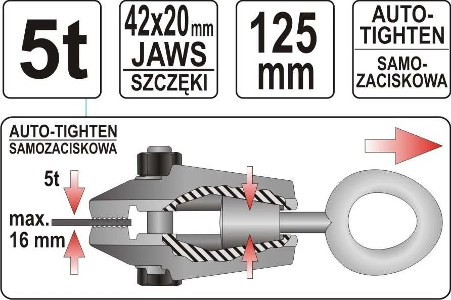 YATO KLAMRA BLACHARSKA SAMOZACISKOWA 2542