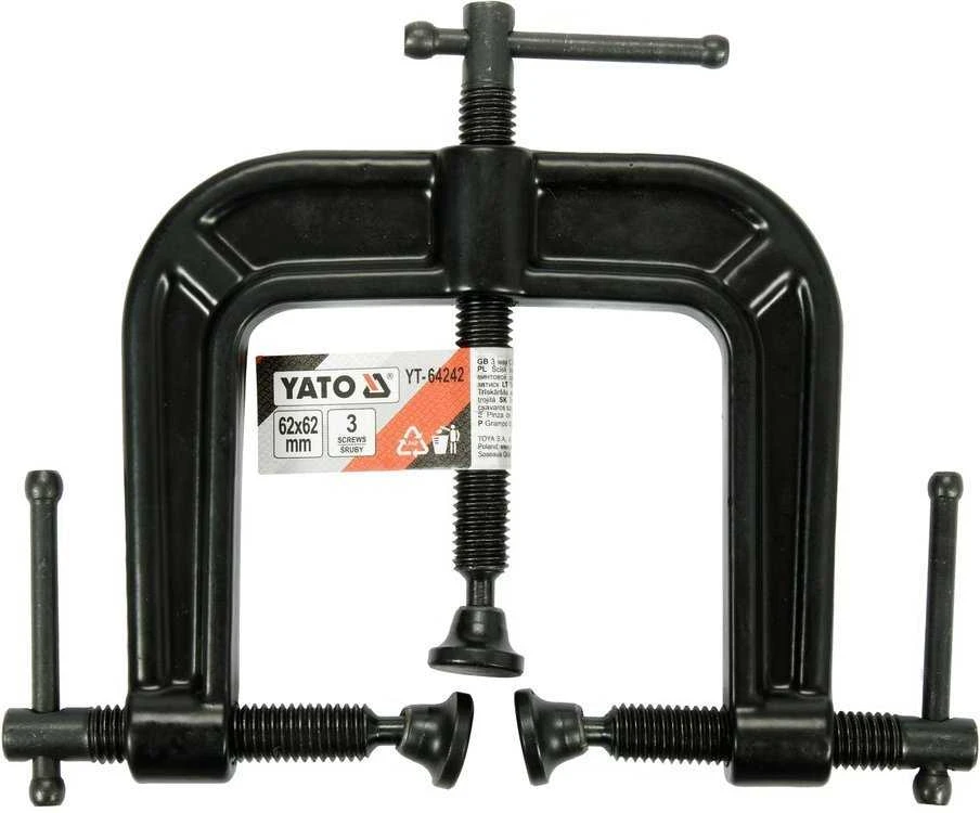 Toya Sa Poland Spaustuvas C tipo | trigubas varžtas | 62 X 62 mm / 2,5"X 2,5" (YT-64242)