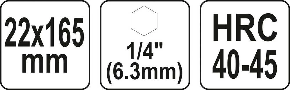 Toya Sa Poland Spiralinis grąžtas medžiui | su hex (1/4") galu | 22 mm (YT-44686)