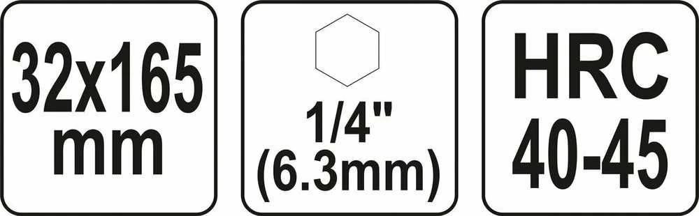 Toya Sa Poland Spiralinis grąžtas medžiui | su hex (1/4") galu | 32 mm (YT-44690)