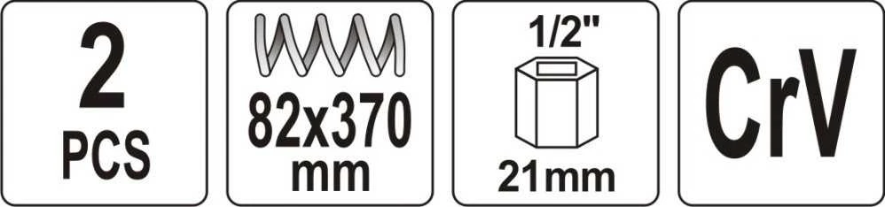 YATO ŚCIĄGACZ SPRĘŻYN 2vnt.. 82 x 370mm 2544