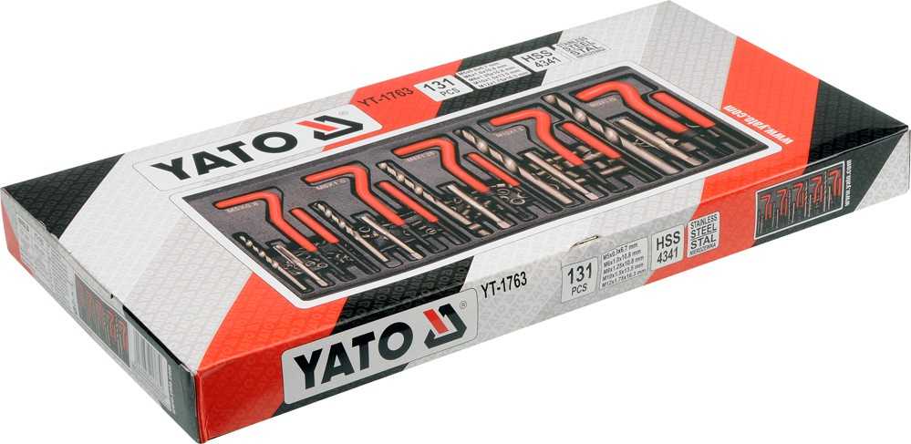 Yato Toya Sa Poland Sriegio darymo, atnaujinimo, remonto rinkinys | M5-M12 | 131 vnt. (YT-1763)