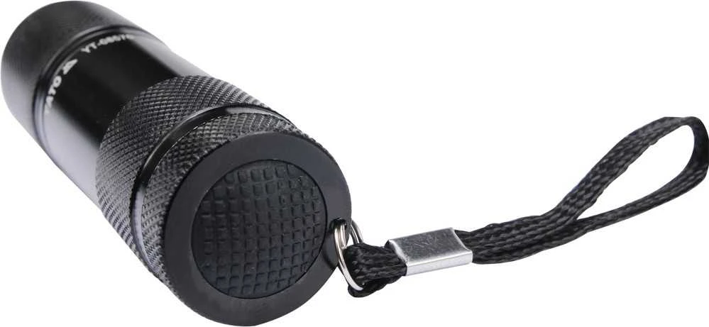 YATO LATARKA aliumininės 9-LED Juoda