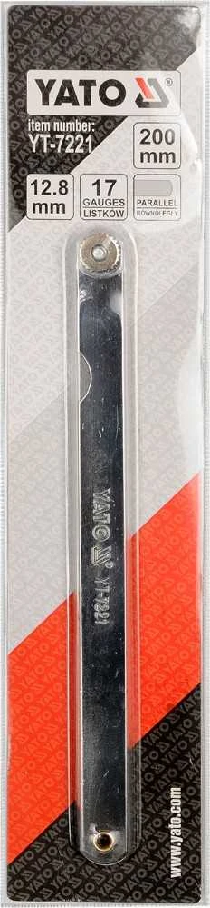 YATO SZCZELINOMIERZ 200mm 17 LISTKÓW 0.02-1.0mm 7221