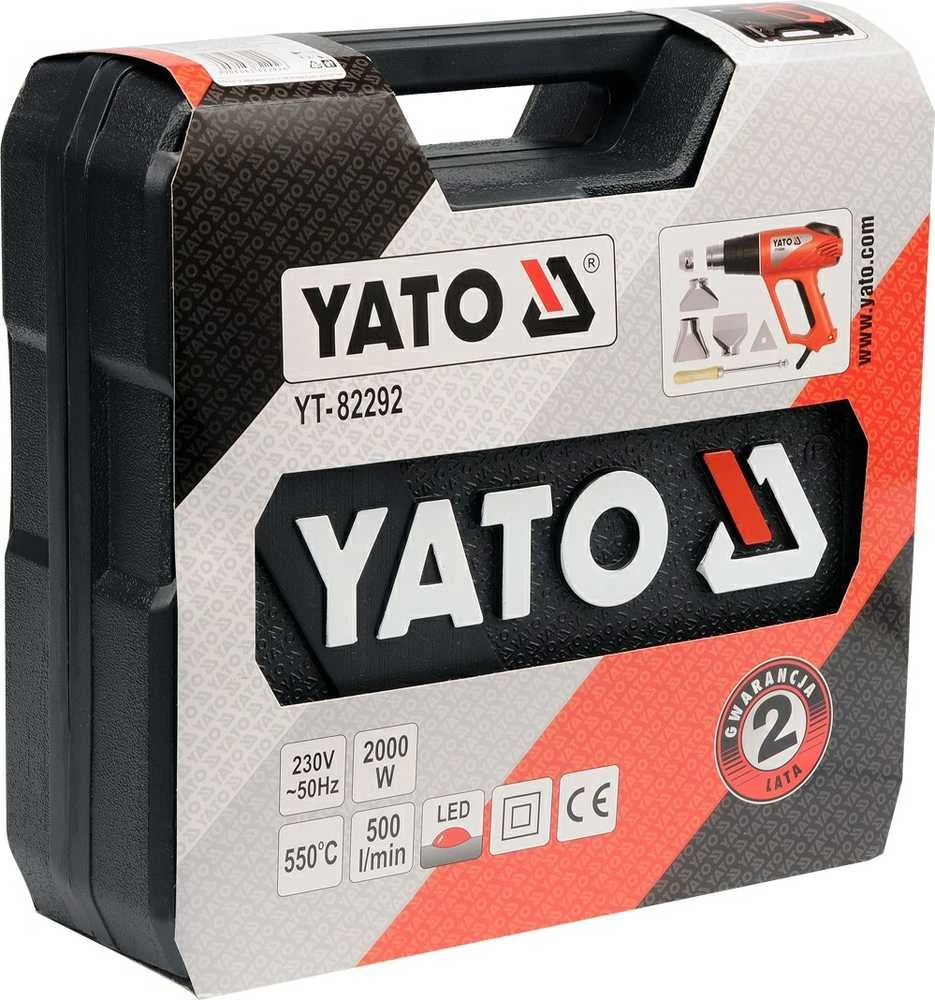 YATO techninis fenas 70~550°C 2000W LED Z AKSESORIAMI 82292