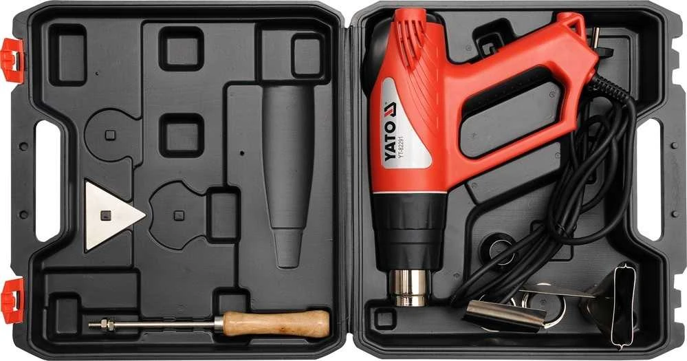 YATO techninis fenas 70~550°C 2000W su 4 antgaliais YT-82291