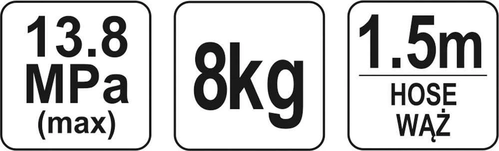 Toya Sa Poland YATO RANKINIS VANDENS APARATAS 8 KG TALPOJE 07063