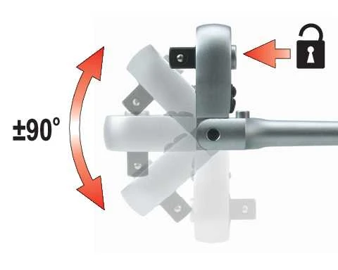 Toya Sa Poland Terkšlė galvutėms lanksti, fiksuojama | 6.3 mm (1/4") (YT-0325)