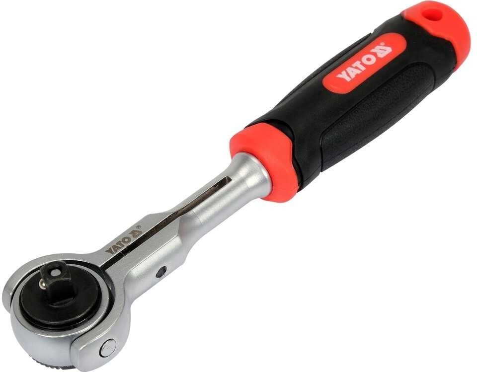 Yato Terkšlinis raktas šarnyrinis 180° | smulkūs dantukai | 6.3 mm (1/4") (YT-07200)