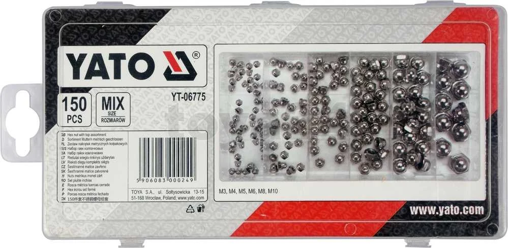 Toya Sa Poland YATO METRIC UŽDARYTA/KANTELĖS VERŽŠLĖS RINKINYS 150 vnt. M3, M4, M5, M6, M8, M10