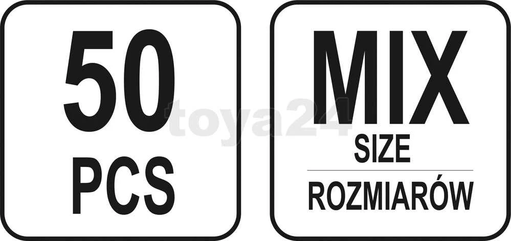 YATO Rinkinys SAUGA SU RATU 50 vnt.