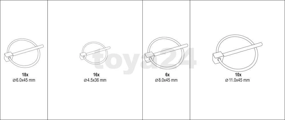 YATO Rinkinys SAUGA SU RATU 50 vnt.