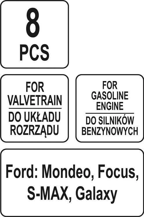 Toya Sa Poland Variklio fiksavimo įrankių rinkinys | Ford (YT-06026)