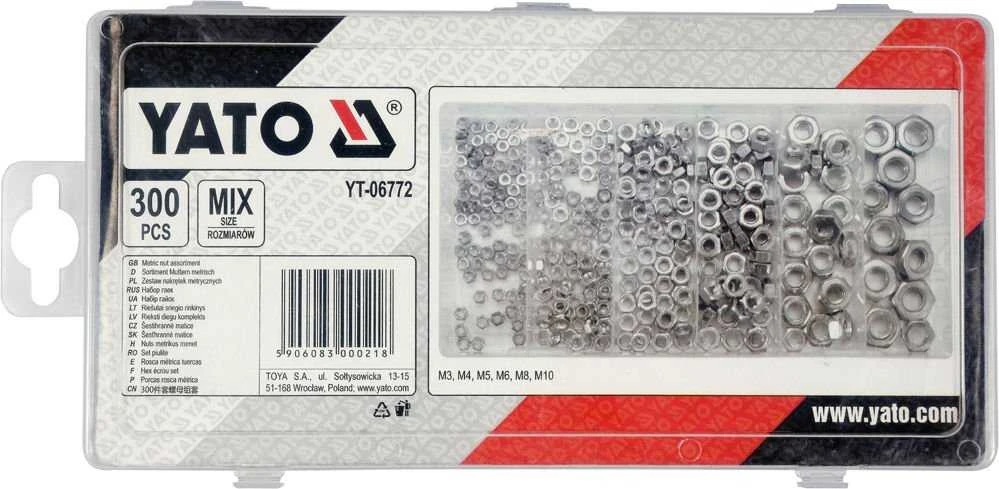 Toya Sa Poland YATO Rinkinys METRINĖ RIEŠTĖ 300 vnt. MIX M3, M4, M5, M6, M8, M10