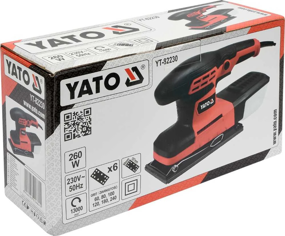 YATO svyruojantis šlifuoklis 260W 90x187mm 82230