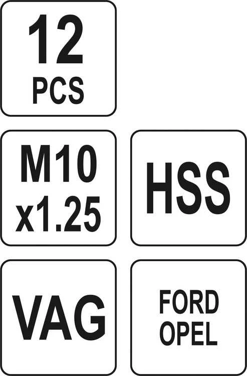 Yato Toya Sa Poland Vidinio sriegio kreipiamųjų varžtų rem. komplektas | VAG, Ford, Opel stabdžiams (YT-17588)