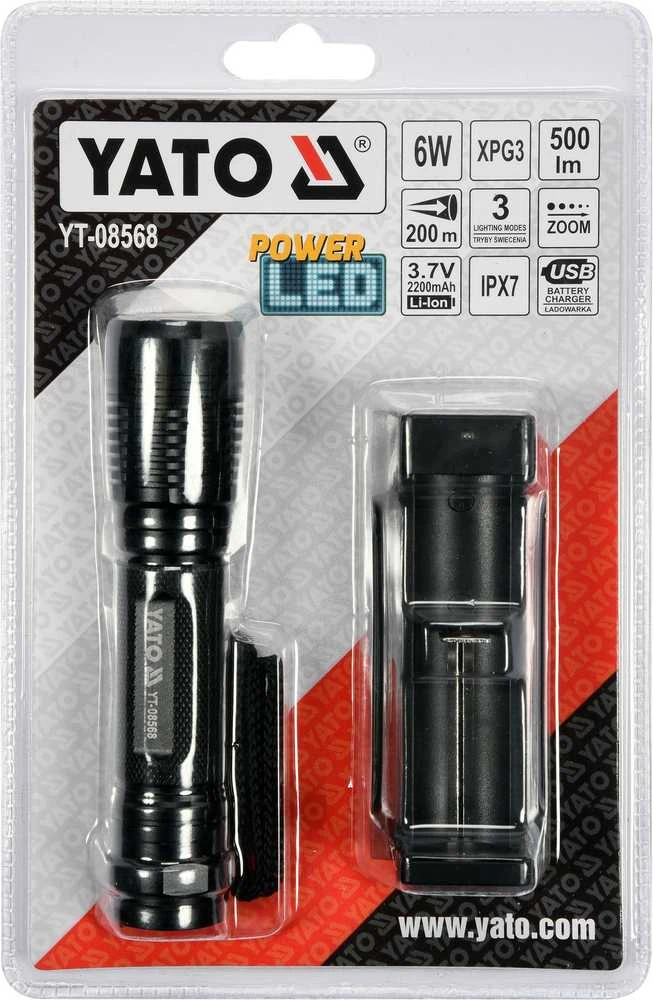 Yato Toya Sa Poland Žibintuvėlis XP-G3 CREE 6W Akumuliatorinis (YT-08568)