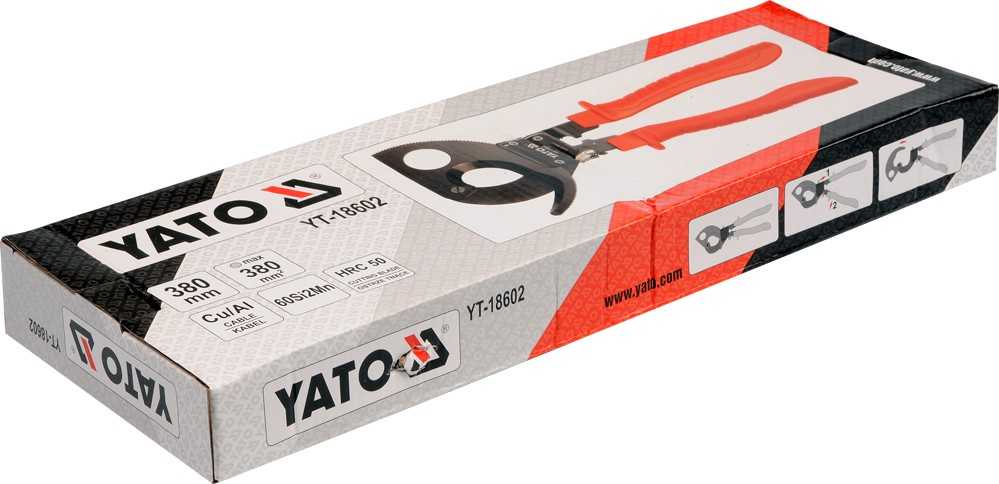 YATO NOŻYCE DO KABLI ZAPADKOWE 380mm2 / 330mm 18602