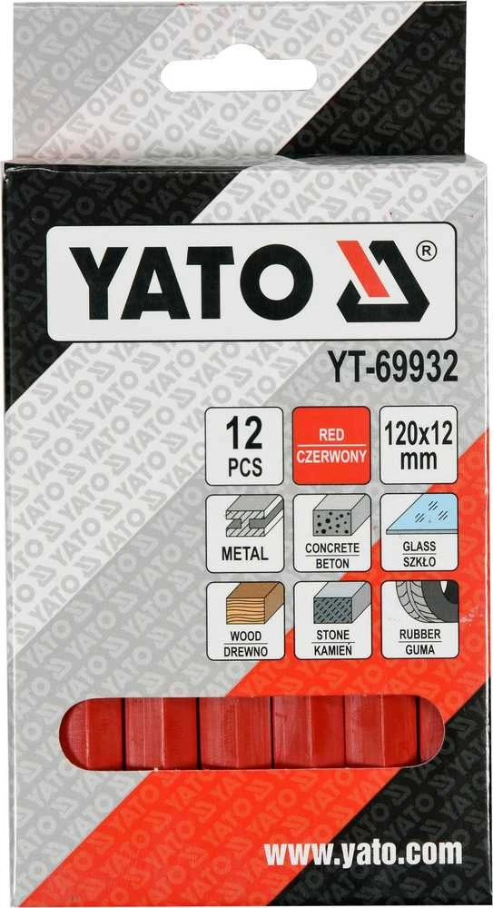 YATO KREDA TECHNICZNA 12szt. RAUDONA