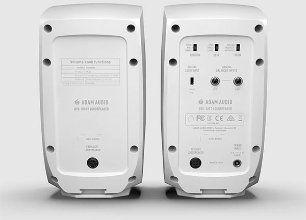 Kompiuterio kolonėlės ADU Adam Audio D3V Baltas - studijinių monitorių pora