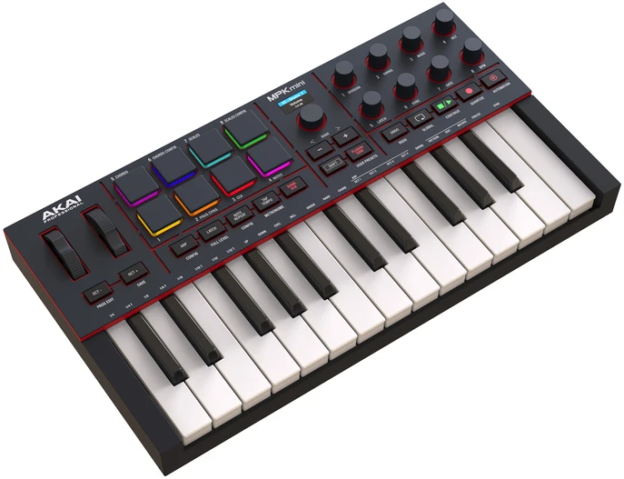 AKAI MPK Mini MK4 - MIDI controller / control keypad, juodas