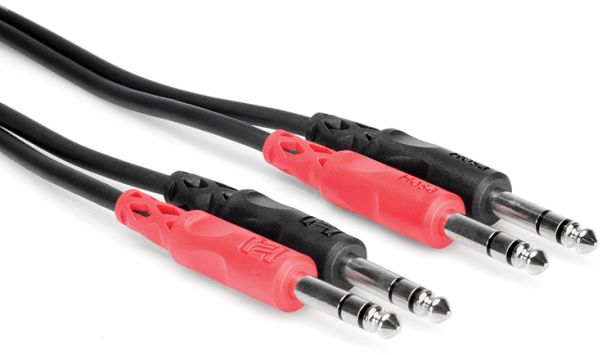 Kabelis Hosa 6,3 mm x2 lizdas – 6,3 mm x 2 2 m juoda lizdas (CSS-202)