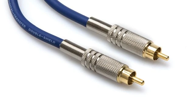 RCA laidas su metalinėmis jungtimis
