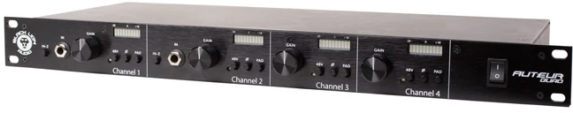 Black Lion Audio Juodas Lion Auteur Quad – 4 kanalų mikrofono pirminis stiprintuvas