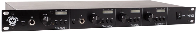 Black Lion Audio Juodas Lion Auteur Quad – 4 kanalų mikrofono pirminis stiprintuvas