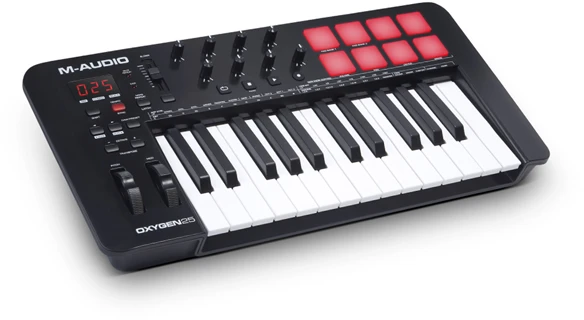 MIDI klaviatūra M-AUDIO Oxygen Pro Mini, juoda