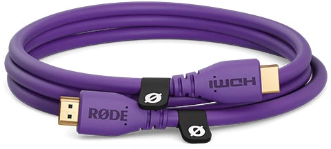 Rode HDMI laidas 1.5m violetinis su jungčių fiksatoriais