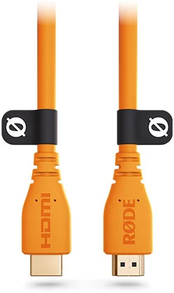 Oranžinis RODE HDMI kabelis su jungtimis
