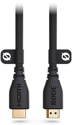 RODE HDMI laidas – jungtys su logotipu