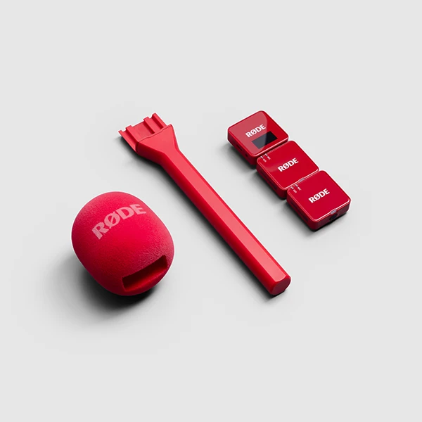 Rode Microphones Interview GO, mikrofonas - raudonas, adapteris