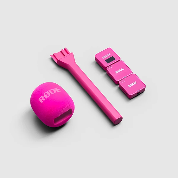 Rode Microphones Interview GO, mikrofonas - rožinis, adapteris