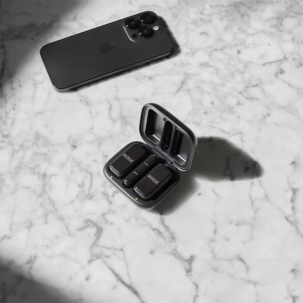 „Rode Wireless Micro“ („Lightning“, „Baltas“)