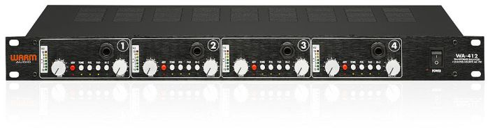 Warm Audio Šiltas garsas wa-412 - 4 kanalų mikrofono pirminis stiprintuvas