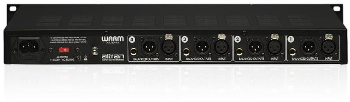 Warm Audio Šiltas garsas wa-412 - 4 kanalų mikrofono pirminis stiprintuvas