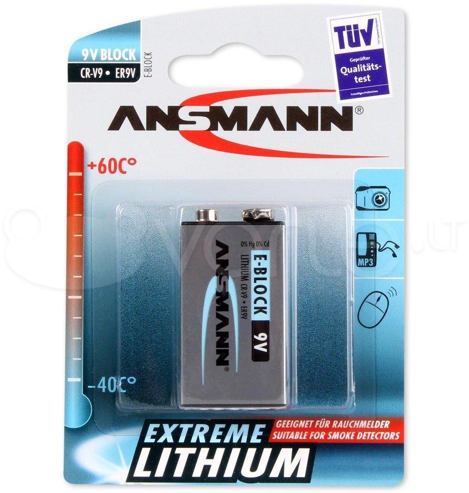 Ličio baterija 9V (6FR61,1604LC,1222, U9VL) ANSMANN