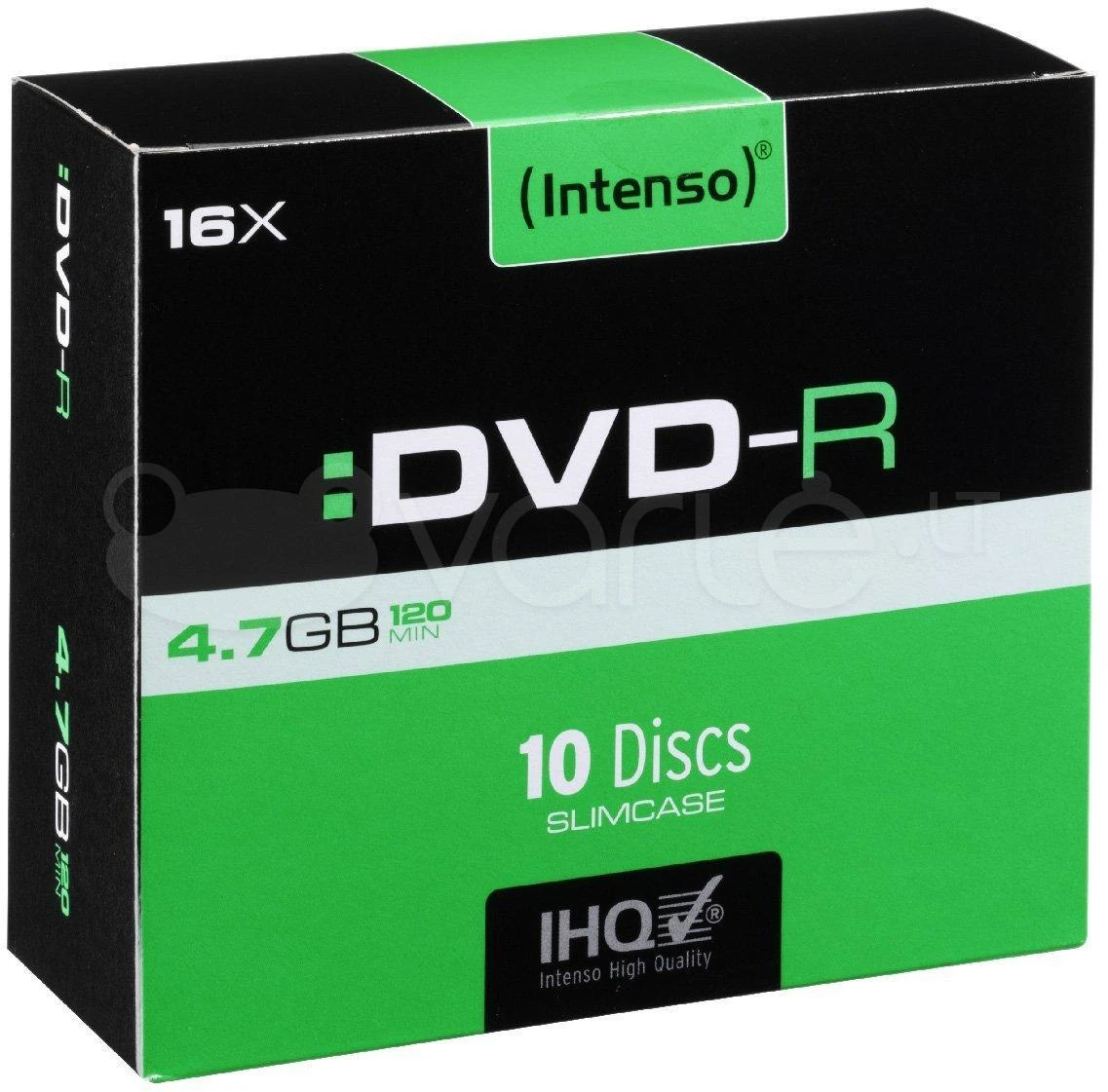 1x10 Intenso DVD-R 4,7GB 16x greitis, plonas dėklas