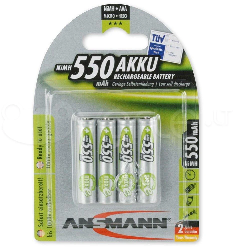 1x4 Ansmann maxE NiMH rech. šikšnosparnis. Mikro AAA 550 mAh 5030772