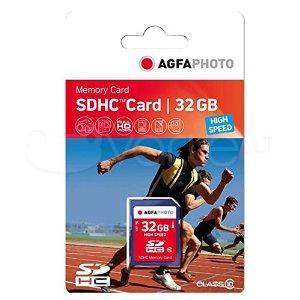 Atminties kortelė „AgfaPhoto“ SDHC kortelė 32 GB didelės spartos, 10 klasės UHS I